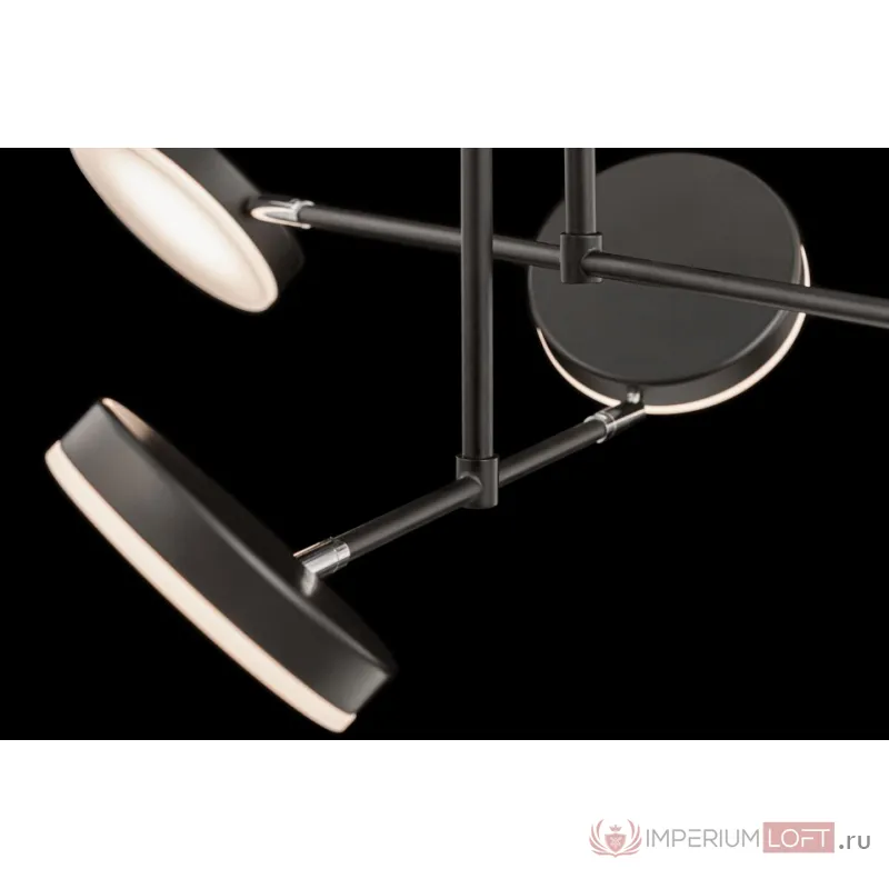 Люстра на штанге Maytoni Fad MOD070PL-L48B3K Цвет арматуры черный Цвет плафонов белый от ImperiumLoft
