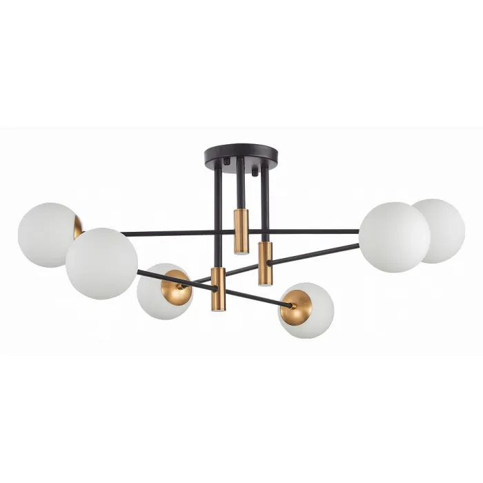 Потолочная люстра ST-Luce Limano SL1203.402.06 Цвет плафонов белый Цвет арматуры бронза от ImperiumLoft