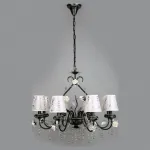 Подвесная люстра Omnilux Lucca OML-77913-08 Цвет арматуры серебро Цвет плафонов серебро от ImperiumLoft