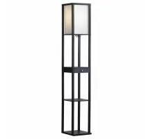 Торшер с полкой LGO Woodruff GRLSP-0333 Цвет плафонов кремовый Цвет арматуры черный