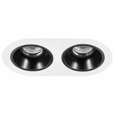 Встраиваемый светильник Lightstar Domino D6560707 цвет арматуры черно-белый