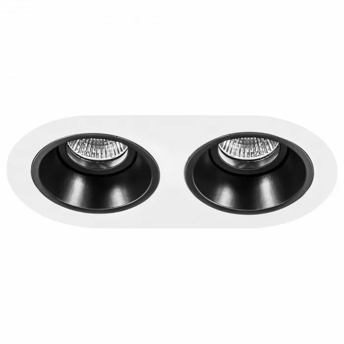 Встраиваемый светильник Lightstar Domino D6560707 цвет арматуры черно-белый от ImperiumLoft