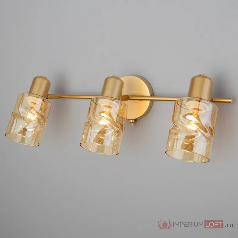 Бра Eurosvet Ansa 20120/3 перламутровое золото Цвет плафонов янтарный Цвет арматуры золото от ImperiumLoft