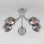 Потолочная люстра Eurosvet Marci 30164/5 хром Цвет арматуры хром Цвет плафонов серый от ImperiumLoft