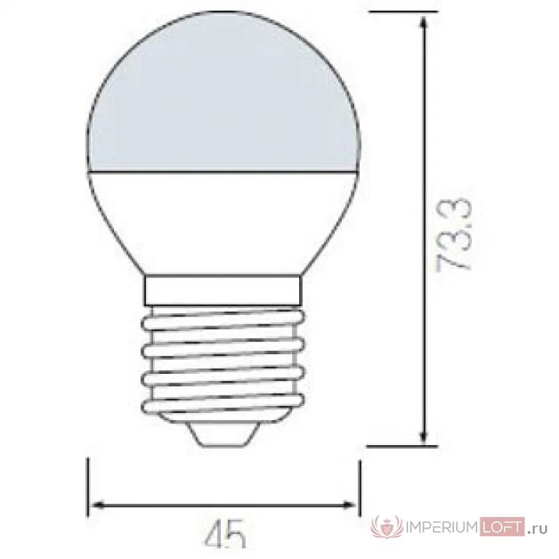 Лампа светодиодная Horoz Electric HL4380L E27 6Вт 3000K HRZ00000039 Цвет арматуры белый от ImperiumLoft