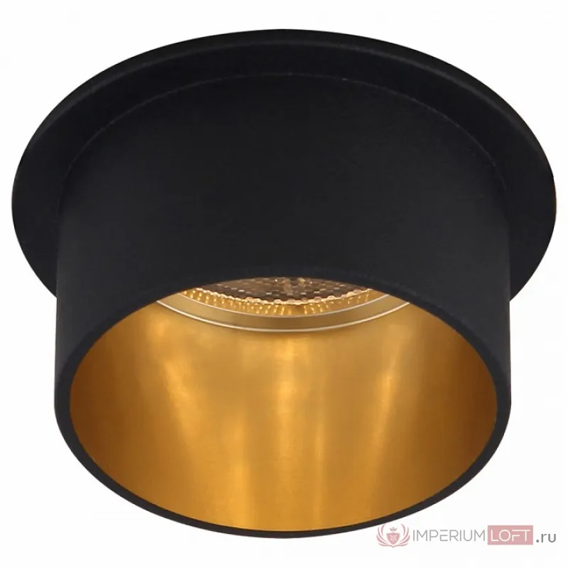 Встраиваемый светильник Feron Saffit 29733 Цвет арматуры черный Цвет плафонов золото от ImperiumLoft