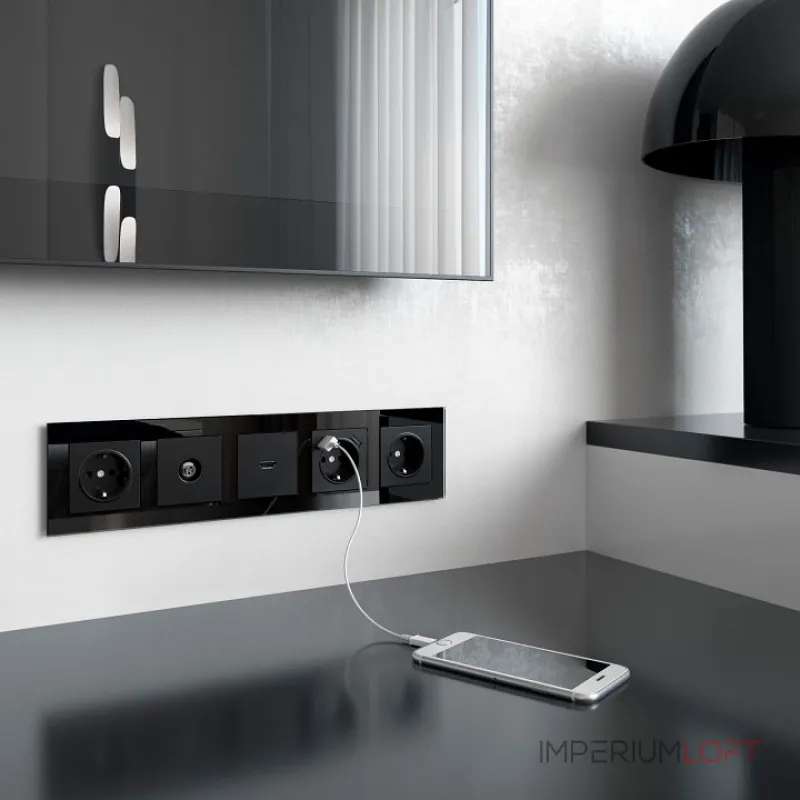 Розетка с заземлением, шторками и 2хUSB, без рамки Werkel W117 7 W1171508