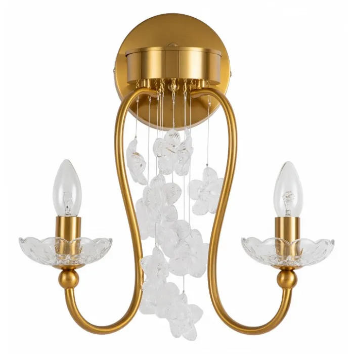Бра Favourite Bellis 2871-2W Цвет арматуры золото Цвет плафонов белый от ImperiumLoft