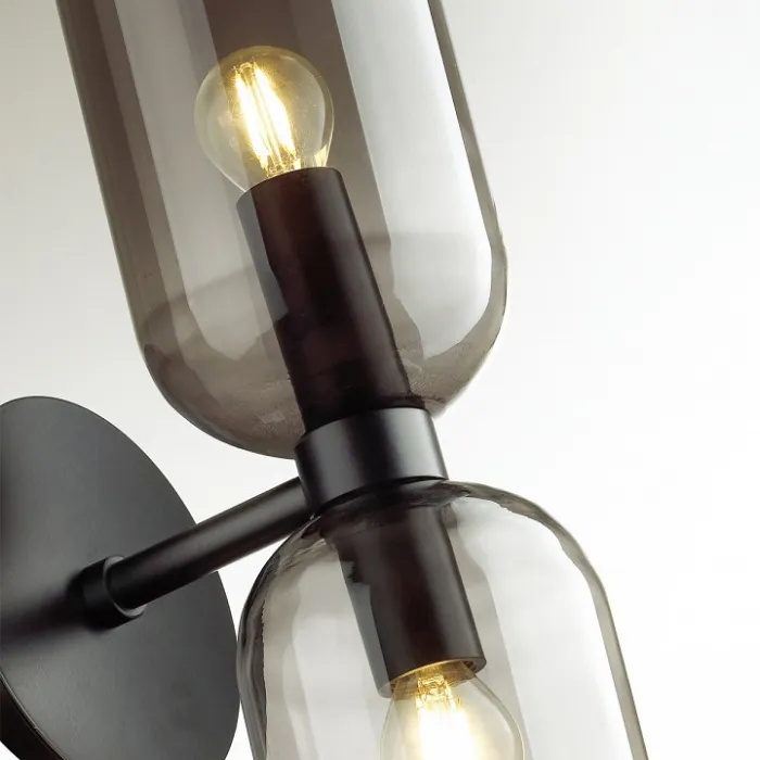 Бра Odeon Light Orinoco 4804/2W Цвет плафонов серый Цвет арматуры черный от ImperiumLoft