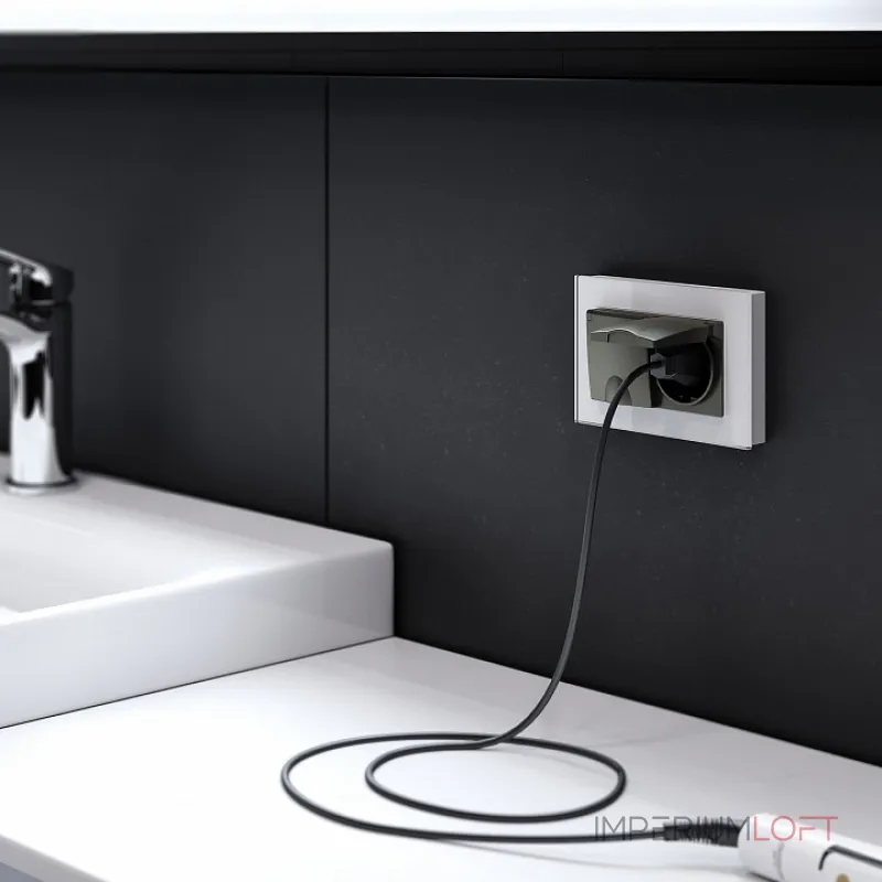 Розетка влагозащищенная с заземлением и шторками, без рамки с крышкой Werkel черные W1172208 от ImperiumLoft Розетка влагозащищенная с заземлением и шторками, без рамки с крышкой Werkel черные W1172208 от ImperiumLoft