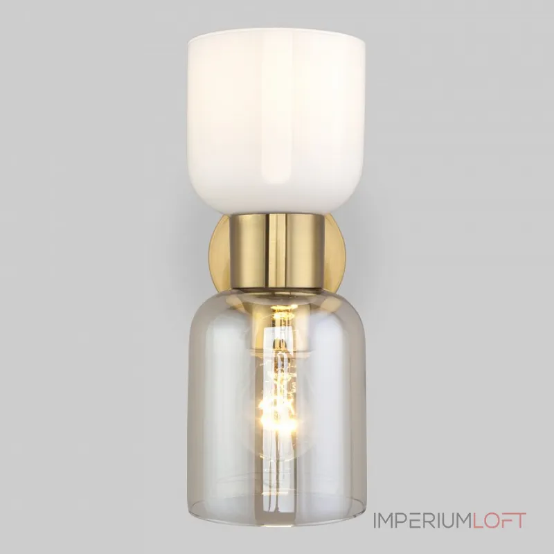 Бра Eurosvet Tandem 60118/2 Цвет плафонов янтарный Цвет арматуры латунь