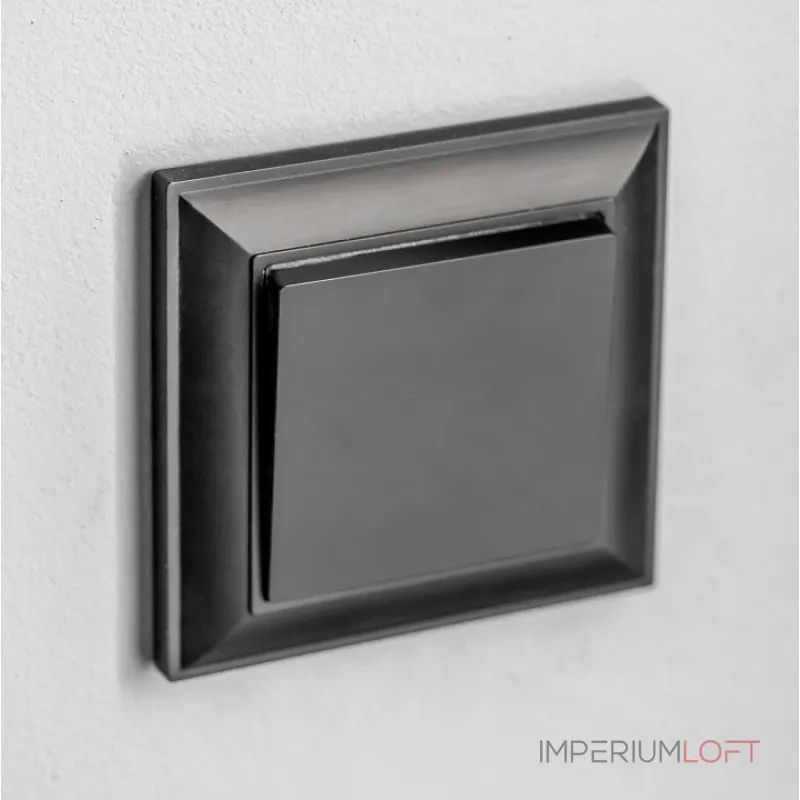 Выключатель одноклавишный без рамки Werkel черный матовый W1110008