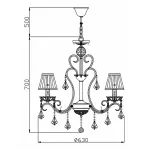 Подвесная люстра Maytoni Triumph ARM288-05-G Цвет арматуры кремовый Цвет плафонов кремовый от ImperiumLoft
