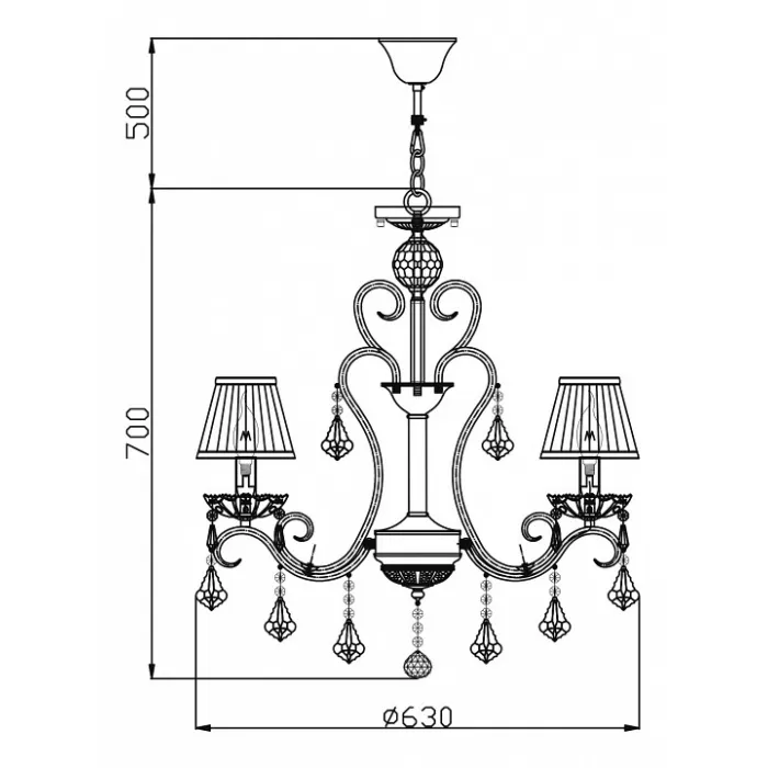 Подвесная люстра Maytoni Triumph ARM288-05-G Цвет арматуры кремовый Цвет плафонов кремовый от ImperiumLoft