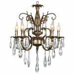 Подвесная люстра Omnilux Florence OML-77603-05 Цвет арматуры золото Цвет плафонов прозрачный от ImperiumLoft