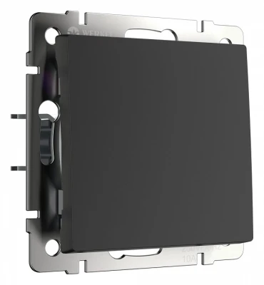 Выключатель одноклавишный без рамки Werkel черный матовый W1110008