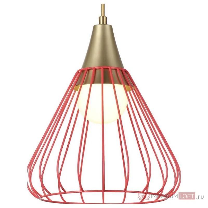 Подвесной светильник Lumion Dami 4450/1 Цвет арматуры золото Цвет плафонов красный от ImperiumLoft