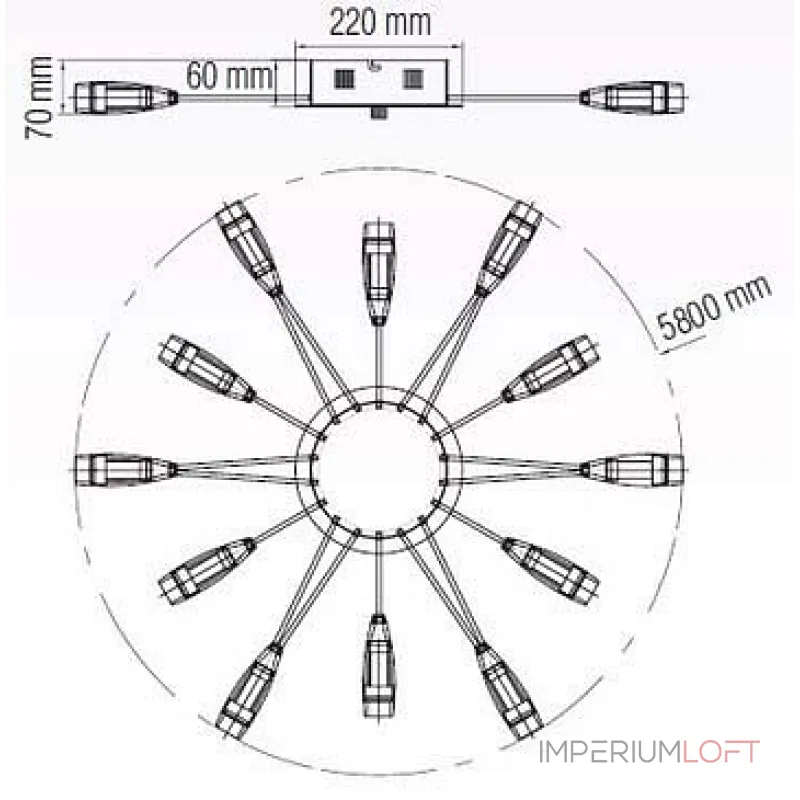Потолочная люстра Horoz Electric Favori HRZ00002179 