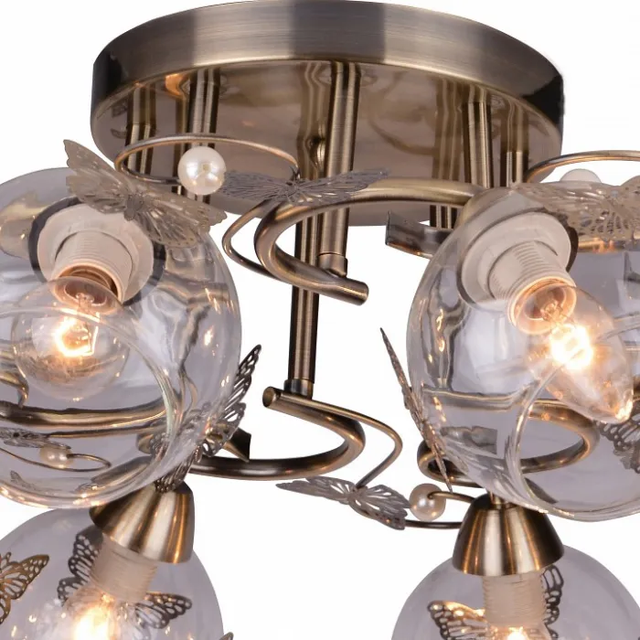 Потолочная люстра Arte Lamp Alessandra A5004PL-8AB Цвет арматуры бронза Цвет плафонов прозрачный от ImperiumLoft