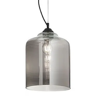 Подвесной светильник Ideal Lux Bistro&#039; BISTRO&#039; SP1 SQUARE FUME&#039; Цвет арматуры черный Цвет плафонов серый