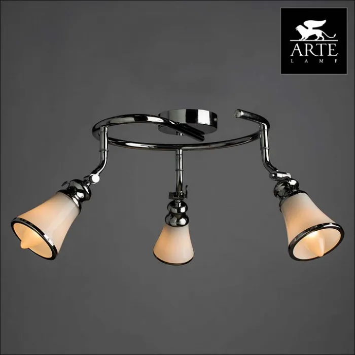 Спот Arte Lamp Vento A9231PL-3CC Цвет арматуры хром Цвет плафонов белый от ImperiumLoft