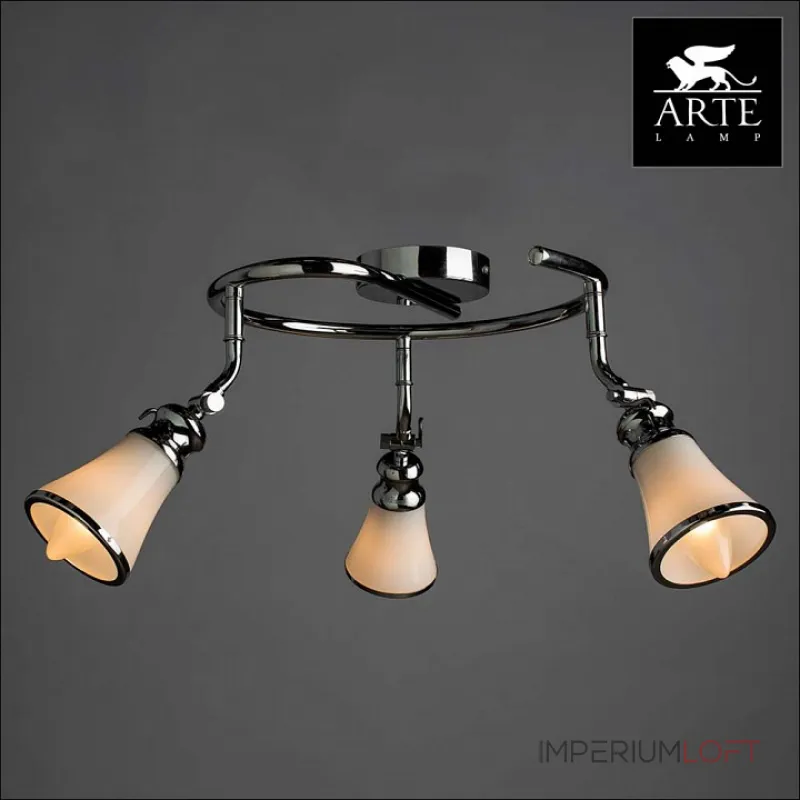 Спот Arte Lamp Vento A9231PL-3CC Цвет арматуры хром Цвет плафонов белый