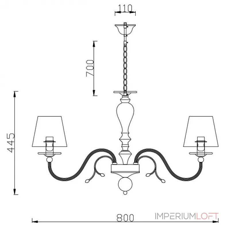 Подвесная люстра Rivoli Firenze P7 AB Б0038432 