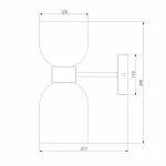 Бра Eurosvet Tandem 60118/2 Цвет плафонов янтарный Цвет арматуры латунь от ImperiumLoft