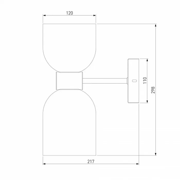 Бра Eurosvet Tandem 60118/2 Цвет плафонов янтарный Цвет арматуры латунь от ImperiumLoft
