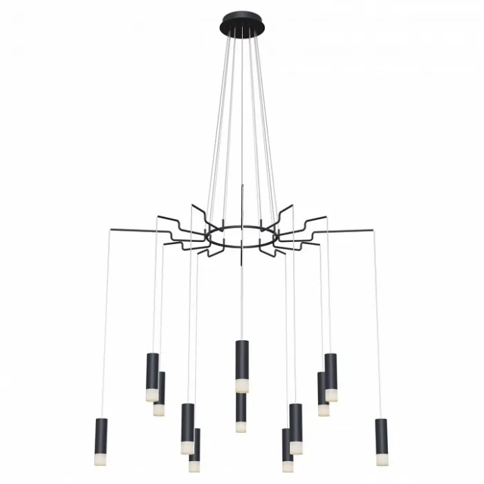 Подвесная люстра Maytoni Davida MOD035PL-12B Цвет арматуры черный Цвет плафонов черно-белый от ImperiumLoft