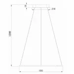 Подвесной светильник Donolux 111024 S111024/1SQ 45W Black In Цвет плафонов черно-белый Цвет арматуры черный от ImperiumLoft