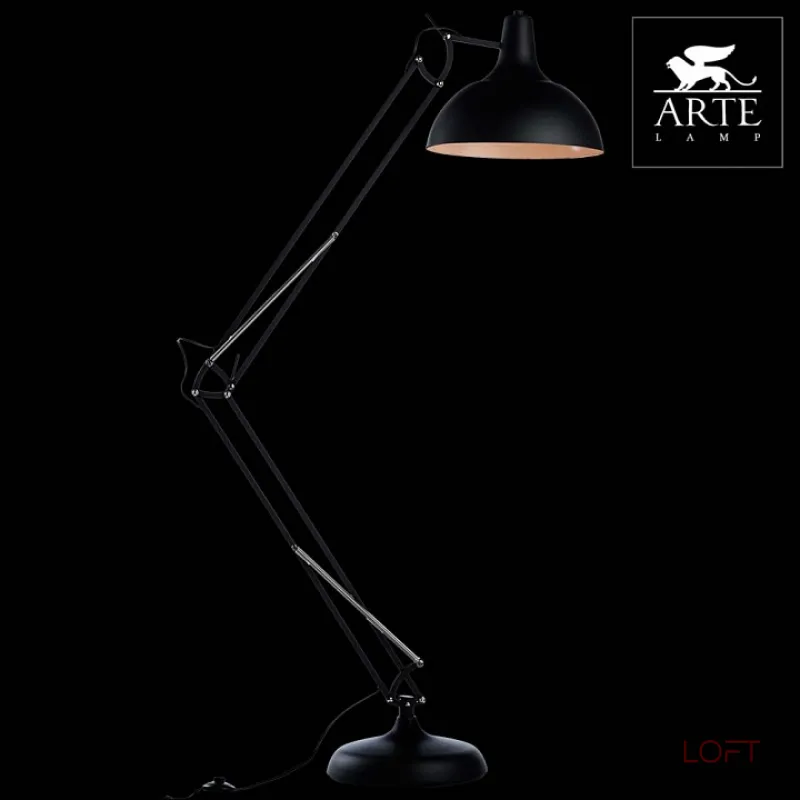Торшер Arte Lamp Goliath A2487PN-1BK Цвет арматуры черный Цвет плафонов черный от ImperiumLoft Торшер Arte Lamp Goliath A2487PN-1BK Цвет арматуры черный Цвет плафонов черный от ImperiumLoft