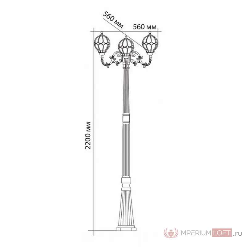 Фонарный столб Feron Сфера 11389 от ImperiumLoft