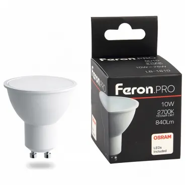 Лампа светодиодная Feron Lb 1610 GU10 10Вт 4000K 38162