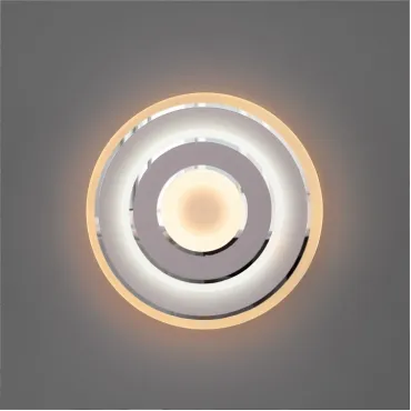 Накладной светильник Eurosvet Contorni 90185/1 белый/хром Цвет арматуры хром Цвет плафонов белый от ImperiumLoft