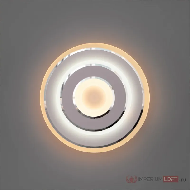 Накладной светильник Eurosvet Contorni 90185/1 белый/хром Цвет арматуры хром Цвет плафонов белый от ImperiumLoft