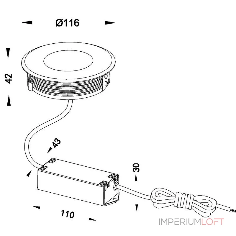 Встраиваемый в дорогу светильник Deko-Light Flat III WW 730336 Цвет арматуры серебро Цвет плафонов прозрачный от ImperiumLoft