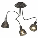 Потолочная люстра Lussole Ancona LSN-1003-03 Цвет арматуры медь Цвет плафонов коричневый от ImperiumLoft