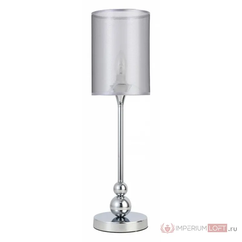 Настольная лампа декоративная EVOLUCE Pazione SLE107104-01 Цвет арматуры хром Цвет плафонов серебро от ImperiumLoft