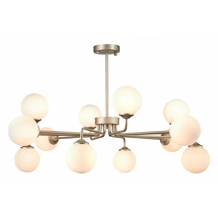 Люстра на штанге ST-Luce Redjino SLE106203-12 Цвет арматуры золото Цвет плафонов белый от ImperiumLoft
