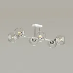 Люстра на штанге Lumion Alana 4517/6C цвет арматуры белый цвет плафонов прозрачный от ImperiumLoft