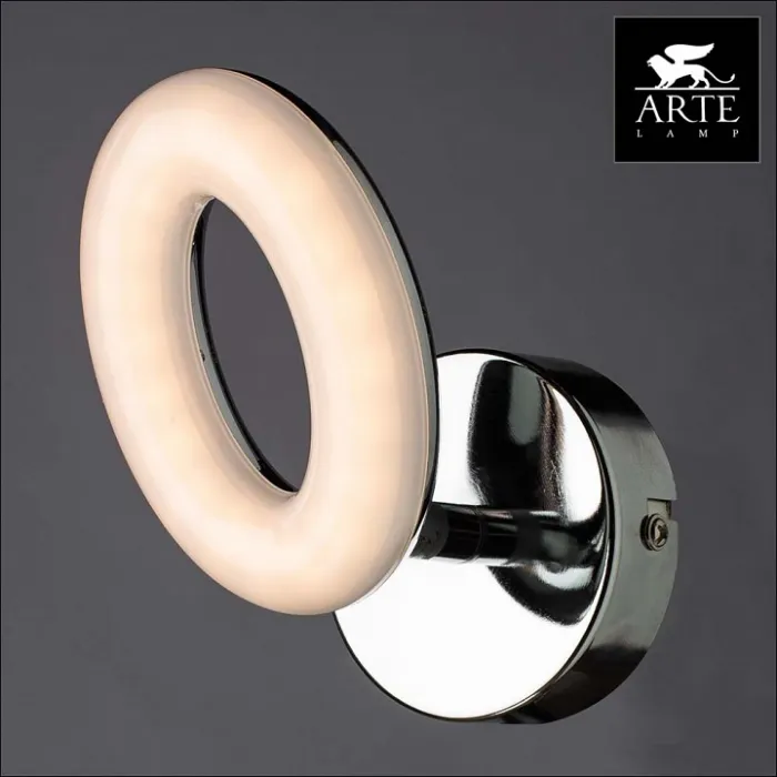 Спот Arte Lamp Ciambella A8972AP-1CC Цвет арматуры хром Цвет плафонов белый от ImperiumLoft