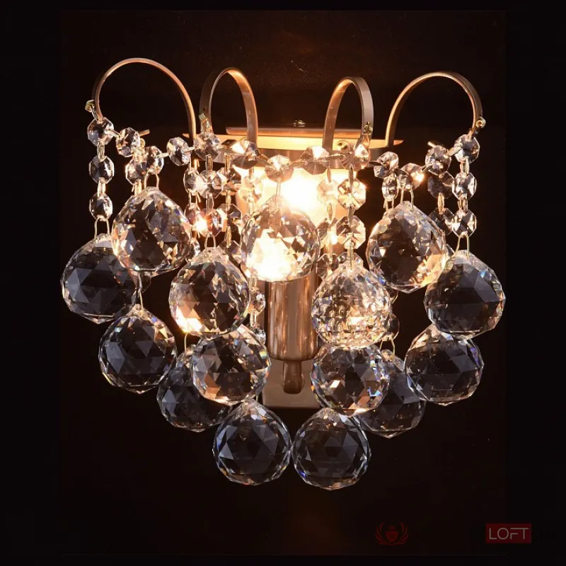 Бра MW-Light Жемчуг 14 232028201 Цвет арматуры бронза Цвет плафонов прозрачный от ImperiumLoft