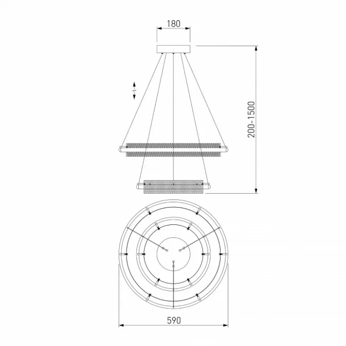 Подвесной светильник Eurosvet Imperio 90241/2 белый/ серебро Smart от ImperiumLoft