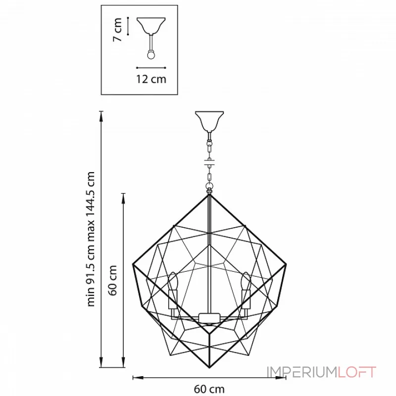 Подвесная люстра Lightstar Gabbia 732267 