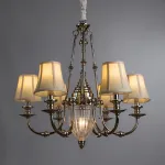 Подвесная люстра Divinare Archeo 1165/01 LM-6 Цвет арматуры никель Цвет плафонов кремовый от ImperiumLoft