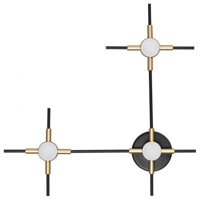 Накладной светильник Odeon Light Costella 3906/9WL Цвет плафонов белый Цвет арматуры чёрный