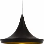 Подвесной светильник Arte Lamp Capello A3406SP-1BK Цвет арматуры черный Цвет плафонов золото от ImperiumLoft