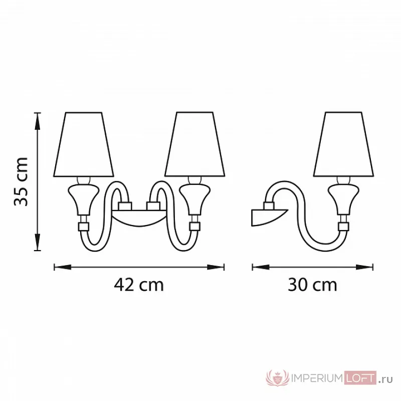 Бра Lightstar Otto 809626 Цвет арматуры хром от ImperiumLoft