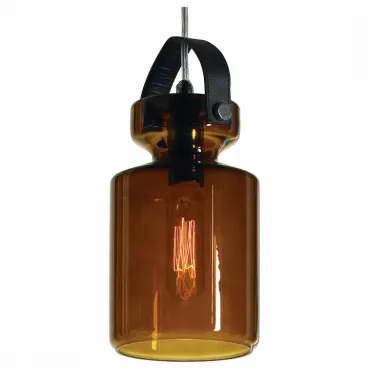 Подвесной светильник Lussole Brighton GRLSP-9640 Цвет плафонов коричневый Цвет арматуры хром